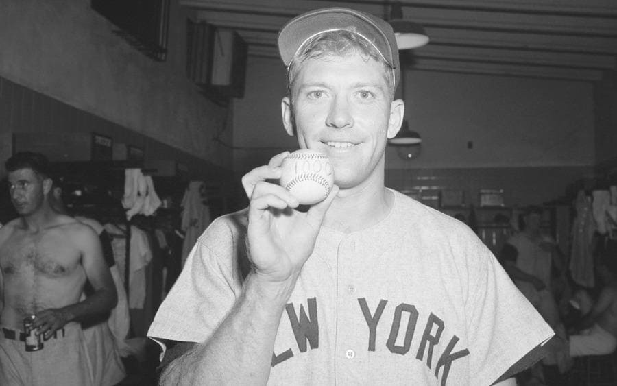 New York Yankee slugger Mickey Mantle