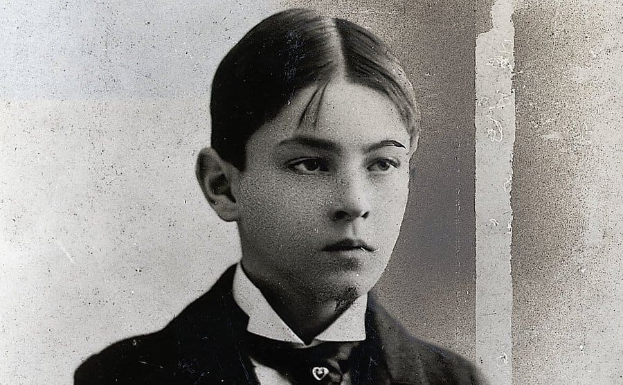 A portrait of John Barrymore at age nine