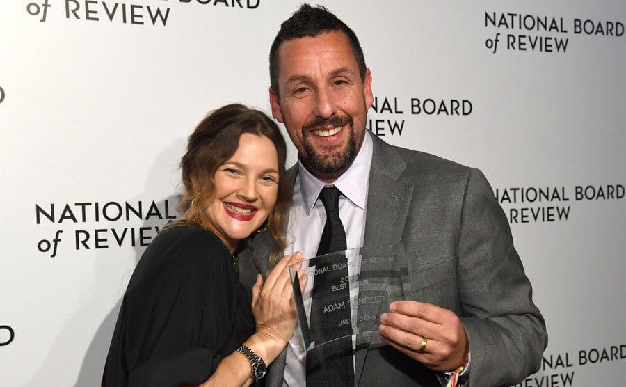 Drew Barrymore and Adam Sandler on the red carpet together