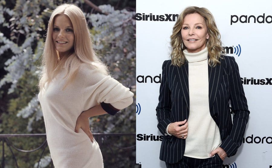 Cheryl Ladd posing in the backyard of a nice home 1972 / Cheryl Ladd on the red carpet today