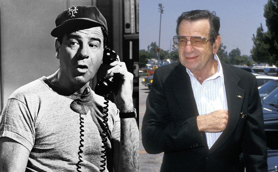 Walter Matthau on the phone in a movie 1968 / Walter Matthau outdoors walking in the late 1980s