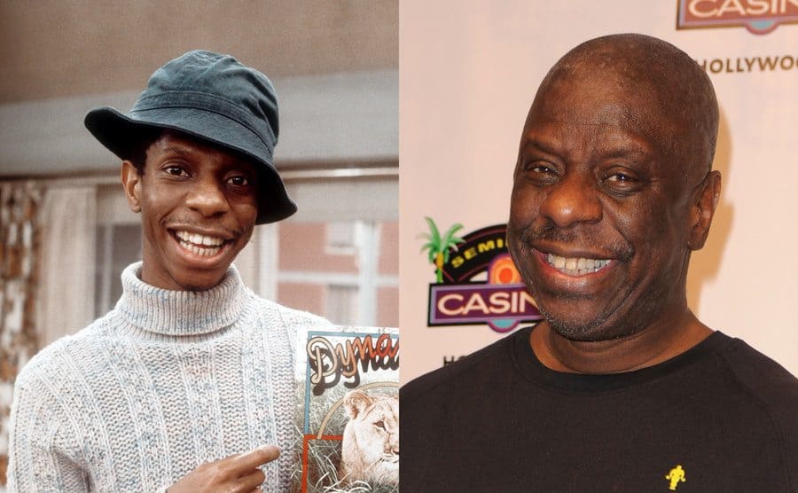 Jimmie Walker holding a magazine for a pose circa 1975 / Jimmie Walker on the red carpet in 2013