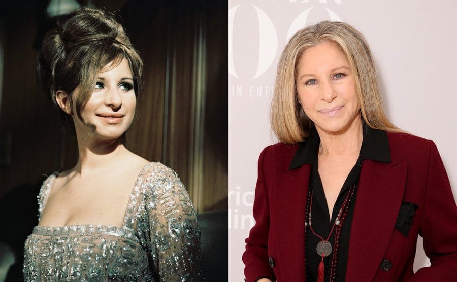 Barbra Streisand in Funny Girl / Barbra Streisand on the red carpet today