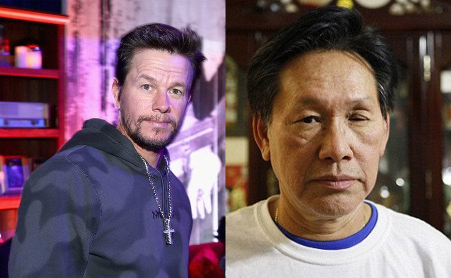 Mark Wahlberg on the red carpet in 2019 / Johnny Trinh posing for a portrait