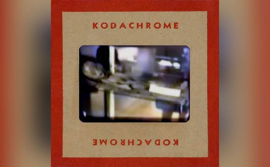 The original Kodachrome slide is showing the photograph of the alien.