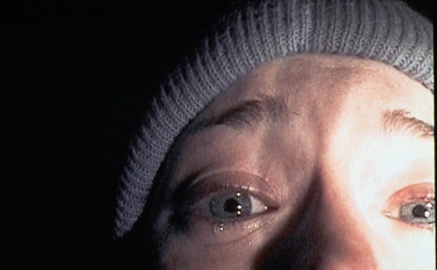 Heather Donahue turns the camera on herself during a harrowing five-day journey through the Black Hills Forest in the low-budget thriller 