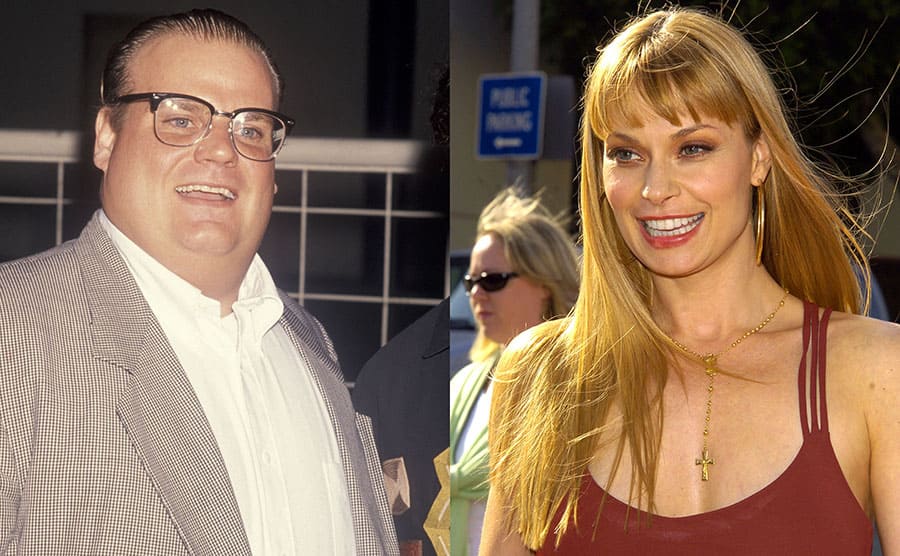 Chris Farley on the red carpet / Lorri Bagley on the red carpet
