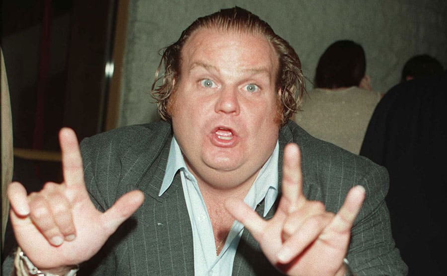 Chris Farley on the red carpet