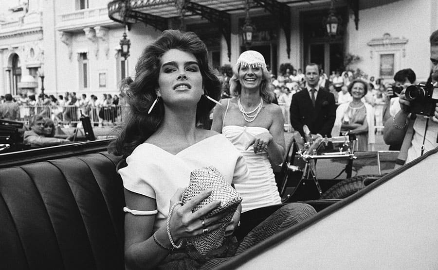 Brooke Shields leaving an event in 1983
