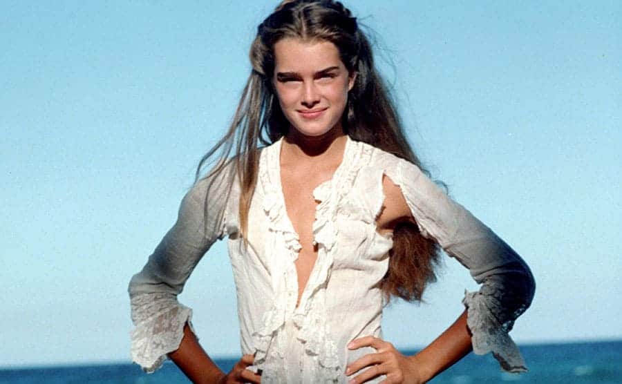 Brooke Shields on the beach in Blue Lagoon
