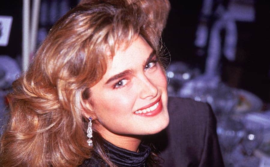 Brooke Shields smiling at an event