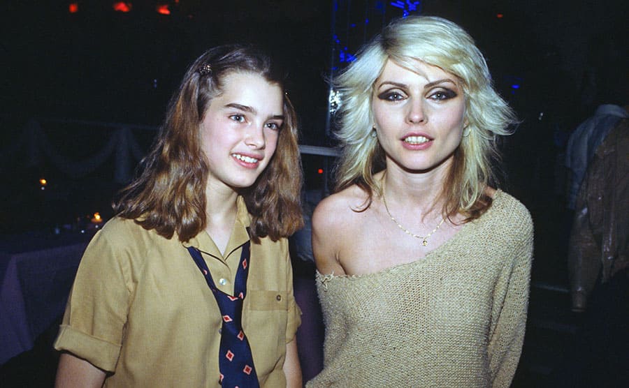 Brooke Shields and Debbie Harry posing together