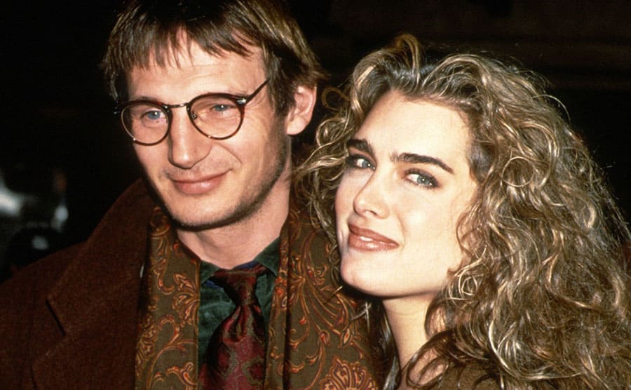 Liam Neeson and Brooke Shields on the red carpet