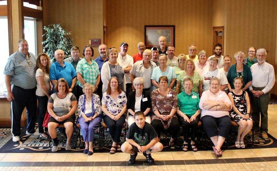 Members of the ‘LS&ESSI’ posing for a group shot at their yearly conference. 