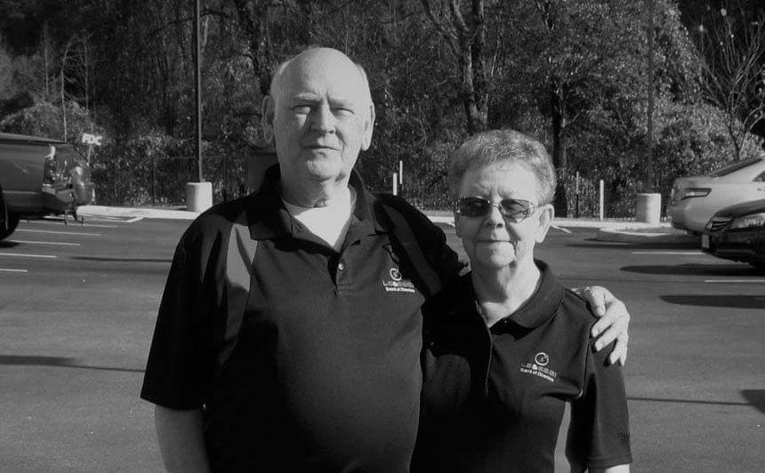 Steve Marshburn, founder of the organization Lightning Strike and Electric Shock Survivors International, and his wife, Joyce.