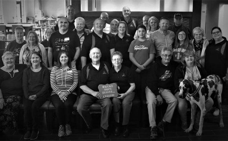 Lightning strike survivors at the conference.