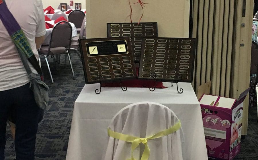 Name plaques are honoring the lives lost over the past 30 years at the ‘LS&ESSI’ conference. 