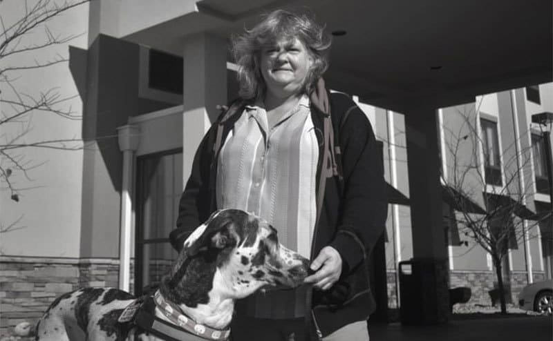 Shana Williams Turner, lightning strike survivor, outside a Virginia hotel where a conference was organized by Lightning Strike and Electric Shock Survivors International.