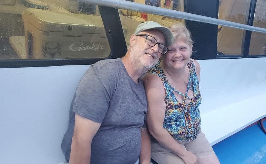 Shana and Don on a boat ride. 