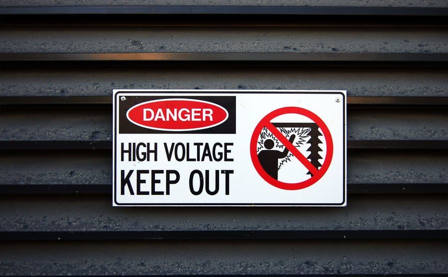 High Voltage - Keep Out sign