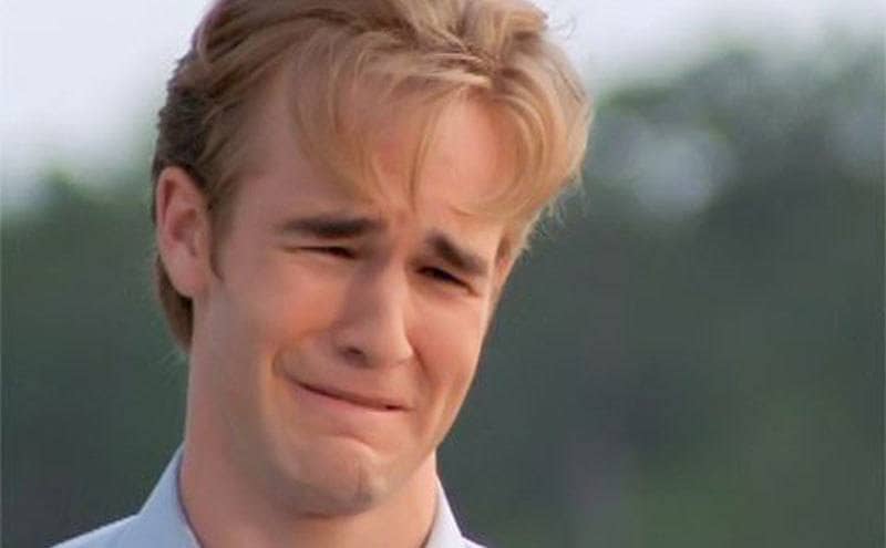 James Van Der Beek doing the ugly cry