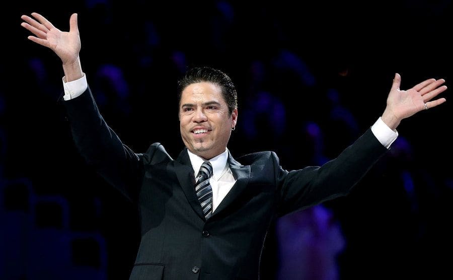 Rudy Galindo on stage in 2013