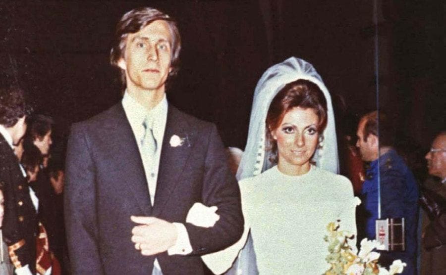 Patrizia Reggiani and Maurizio Gucci on their wedding day. 