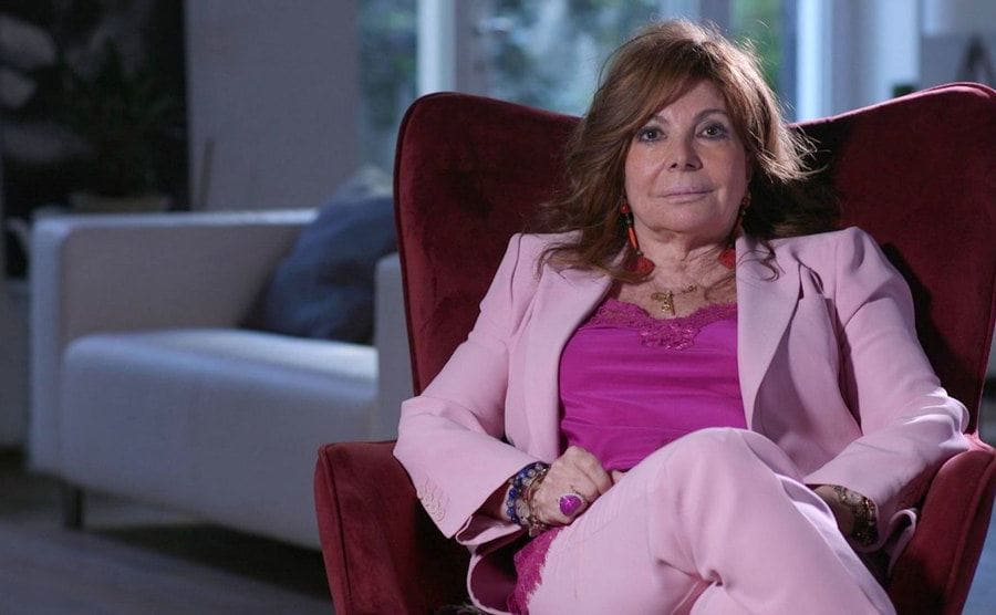 Patrizia Reggiani is giving an interview after her release from prison. 