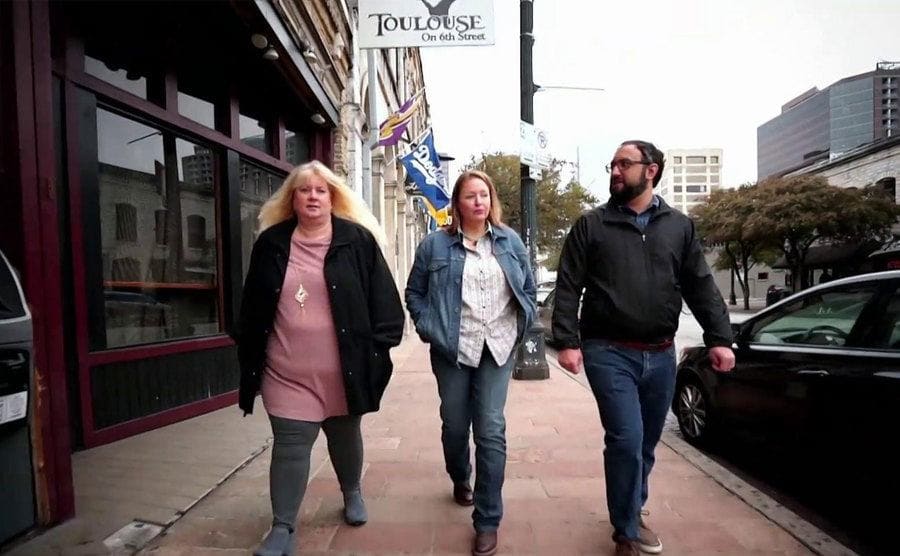 Gaff, Lord, and Koski are walking in the streets of Longview.