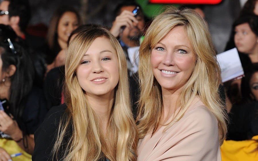 Actress Heather Locklear (R) and daughter Ava Elizabeth Sambora arrive at the Los Angeles Premiere