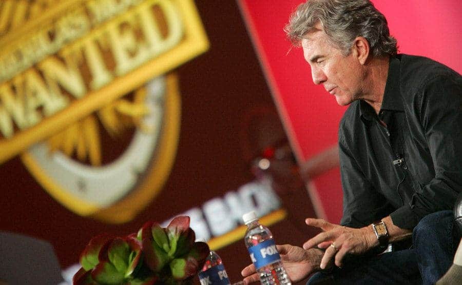 John Walsh on the set of America’s Most Wanted