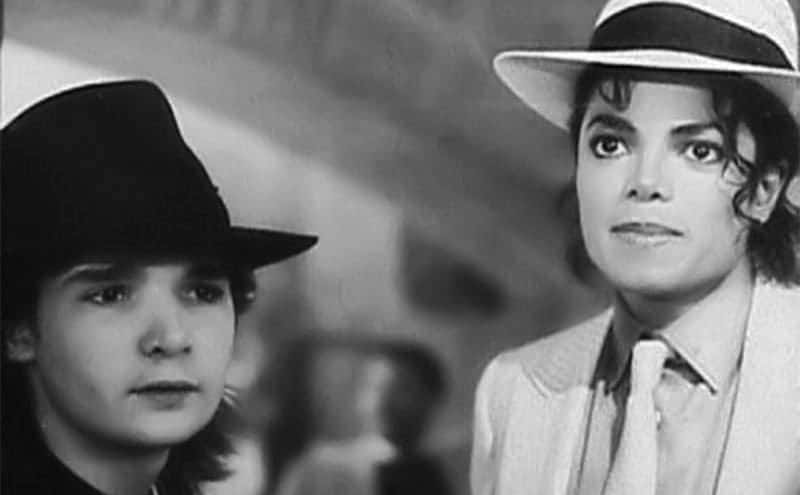 Corey Feldman and Michael Jackson at an event.