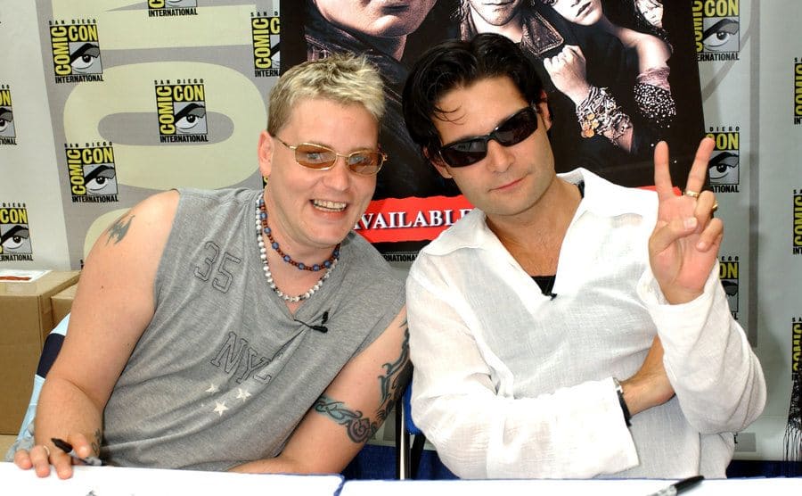 Corey Haim and Corey Feldman are signing autographs at Comic-Con.