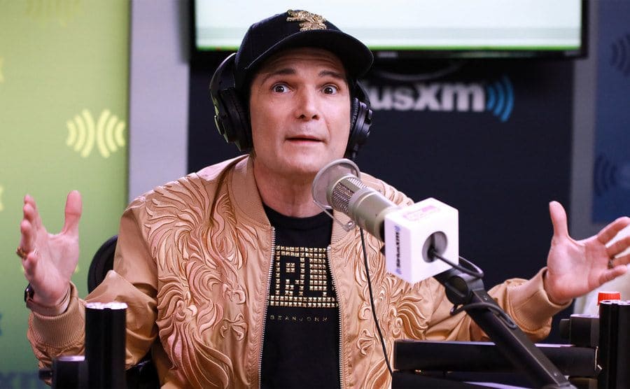 Corey Feldman does a radio interview.