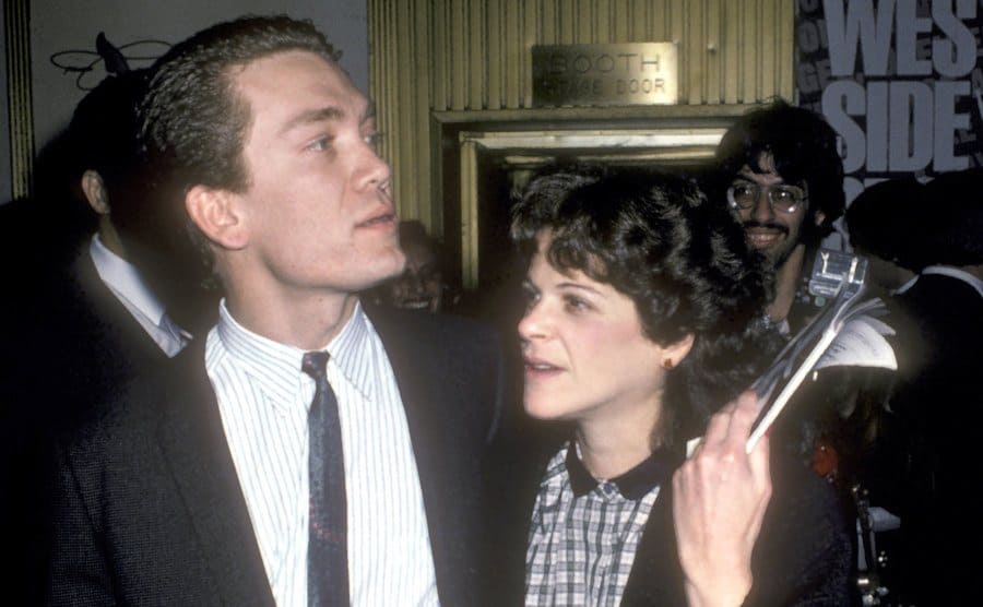 Gilda Radner and husband G.E. Smith attend David Bowie's Opening Night Performance in The Elephant Man.