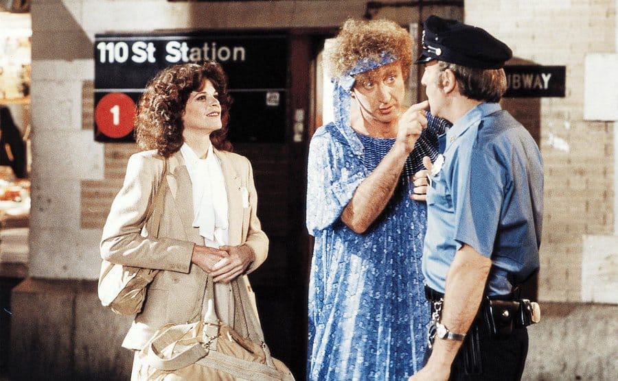 Gilda Radner and Gene Wilder in a scene from the film Hanky Panky.