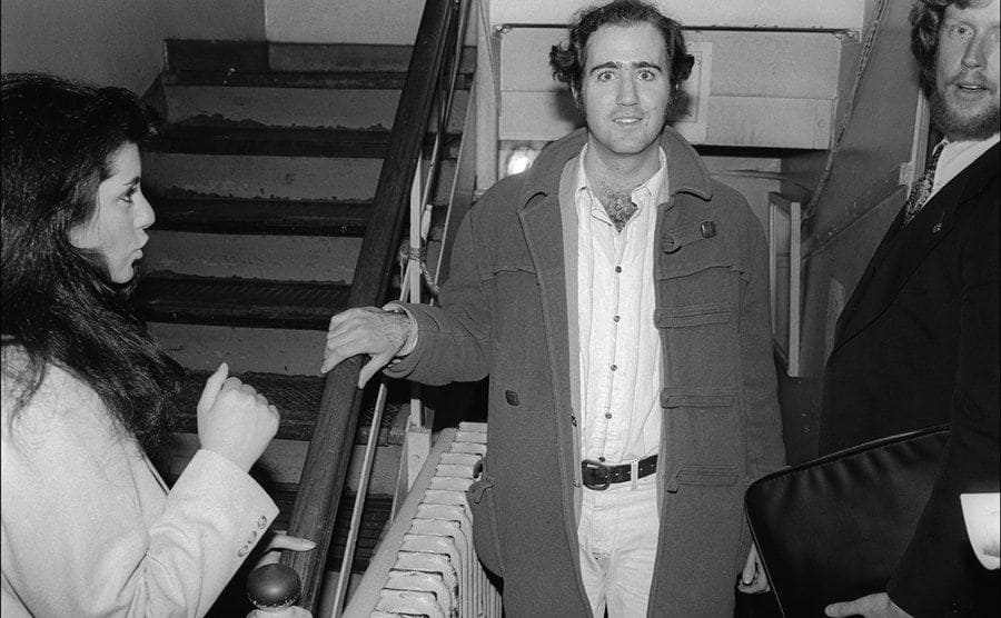 The press is spotting Andy Kaufman backstage on Broadway.