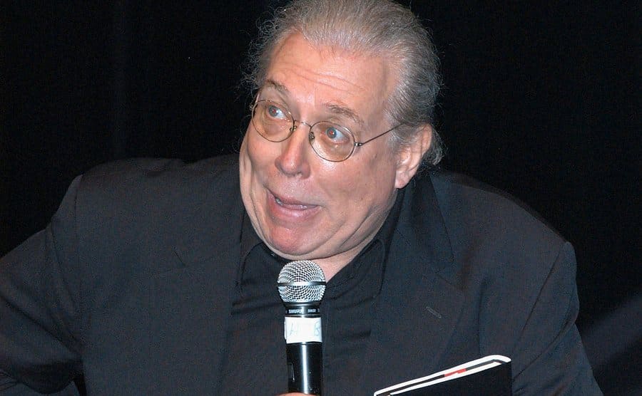 Comedian Bob Zmuda performs on stage at