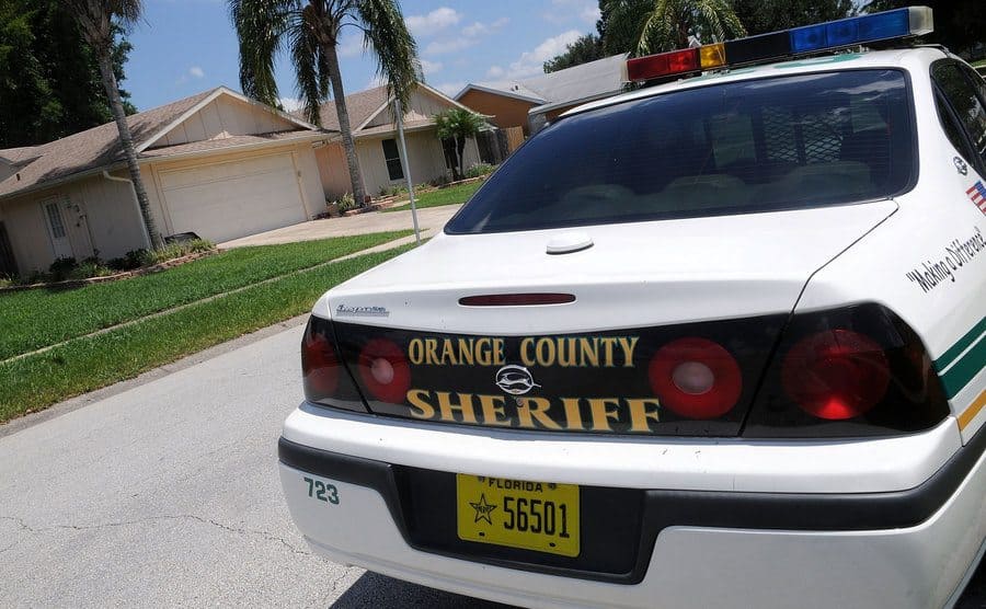 Orange County patrol arrives at Anthony's house.