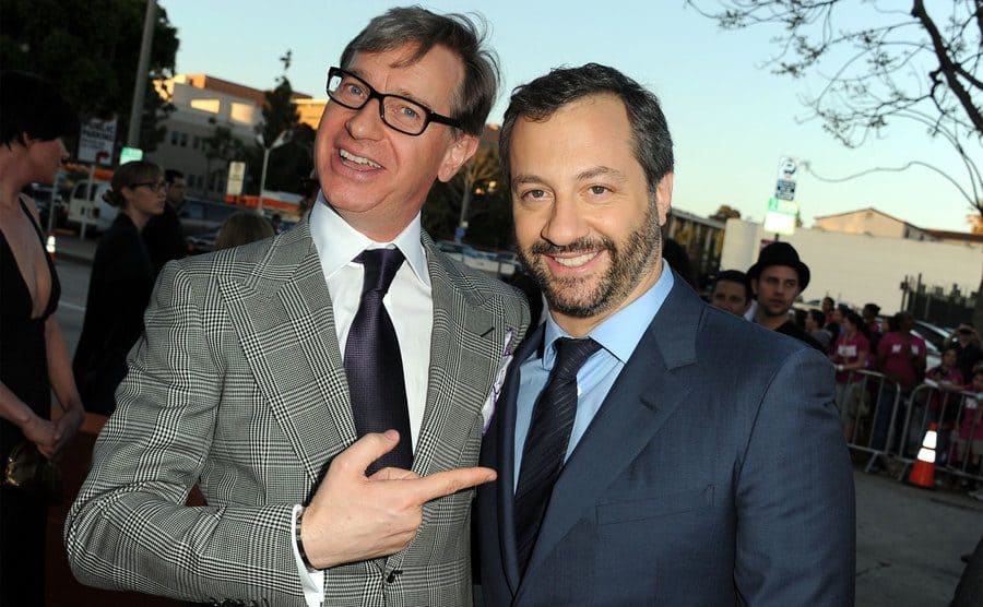 Paul Feig and Judd Apatow attend a Premiere.