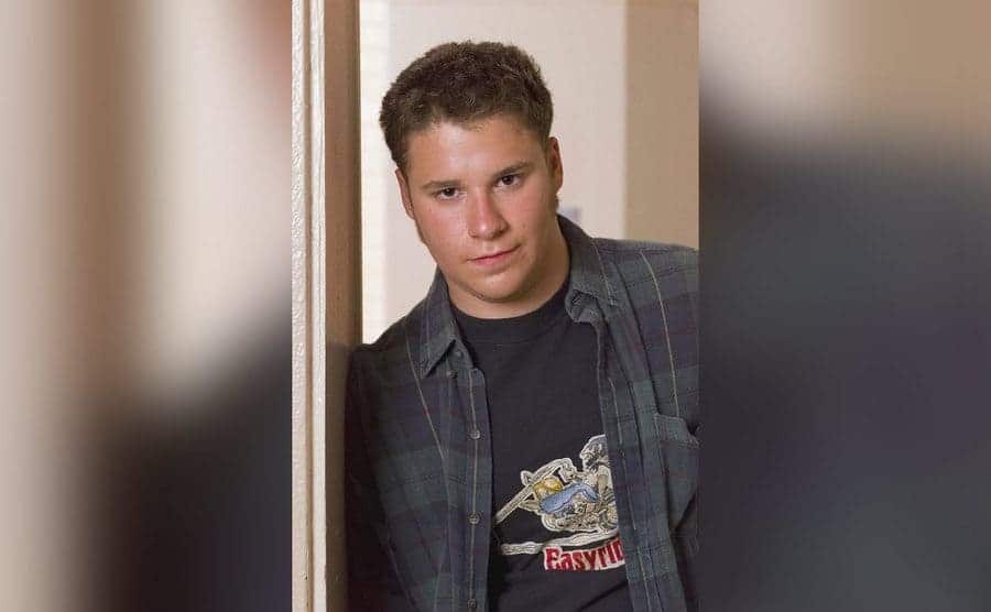A portrait of Seth Rogen on the set of ‘Freaks and Geeks’