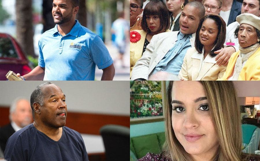 Justin Simpson / Eunice Simpson, Arnelle Simpson, Jason Simpson, Marguerite Whitley, Carmelita Durio / O.J. Simpson / Sydney Simpson.