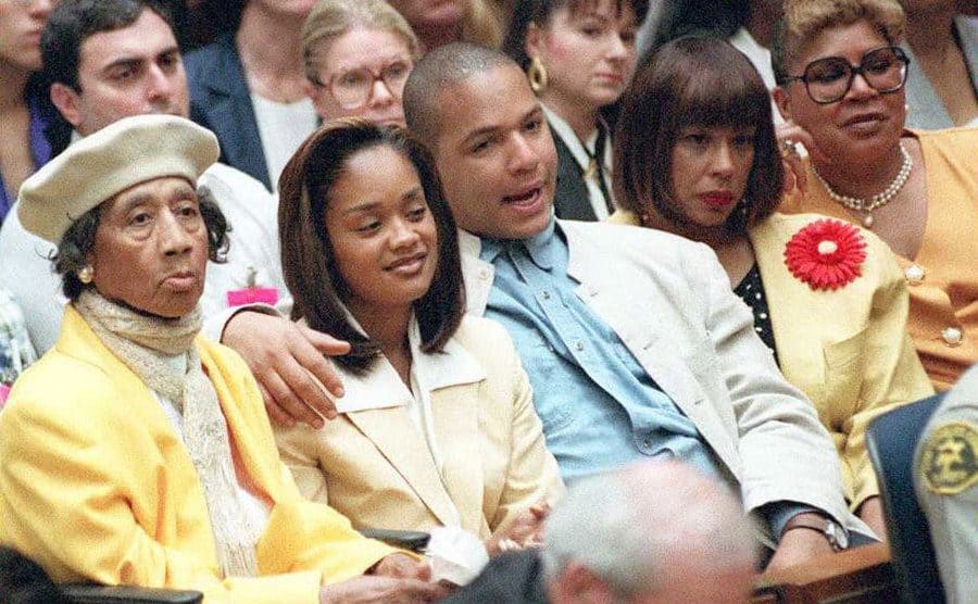 Simpson Family sits in court during a brief hearing.