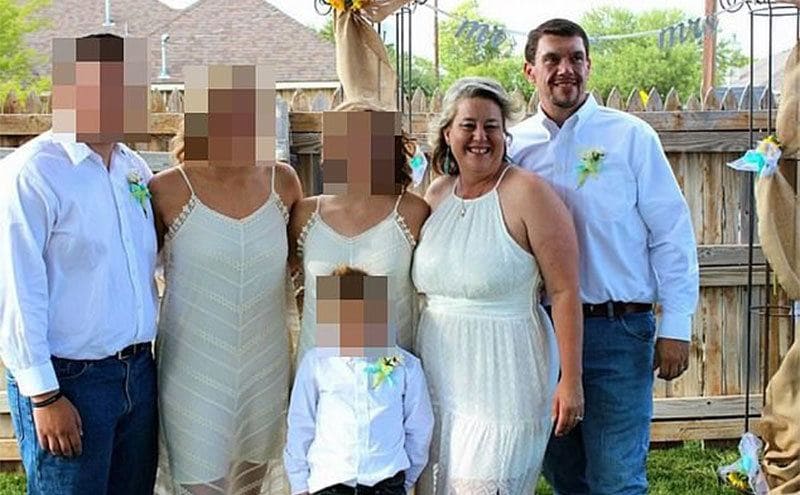 Jason Collier with his original wife and family.