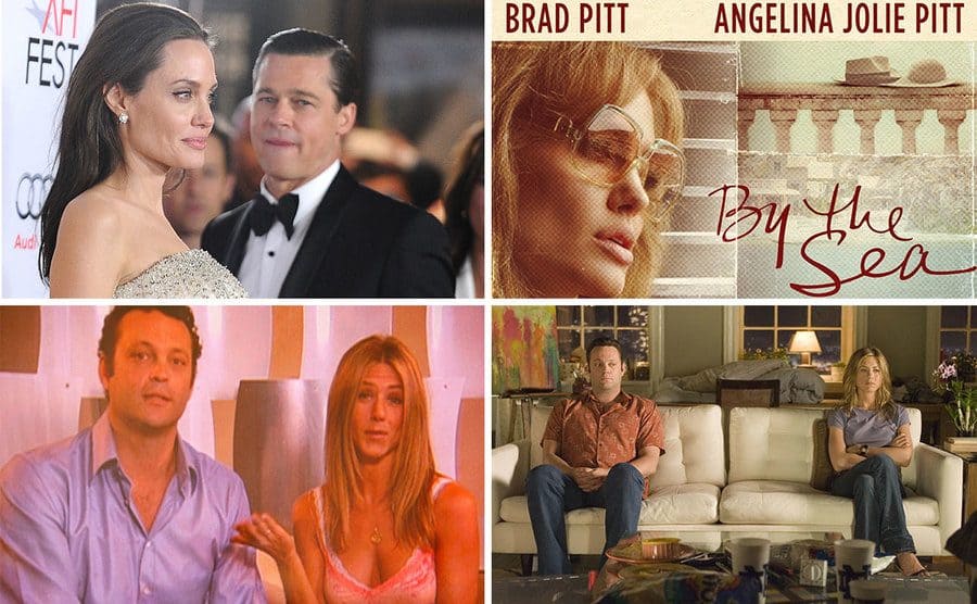 Angelina Jolie, Brad Pitt / Angelina Jolie / Vince Vaughn, Jennifer Aniston / Vince Vaughn, Jennifer Anniston.