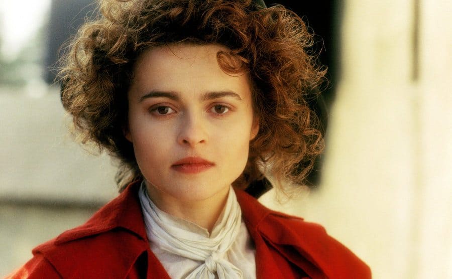 Helena Bonham Carter during the filming of the movie.