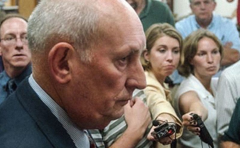 The Sheriff during a press conference about the case.