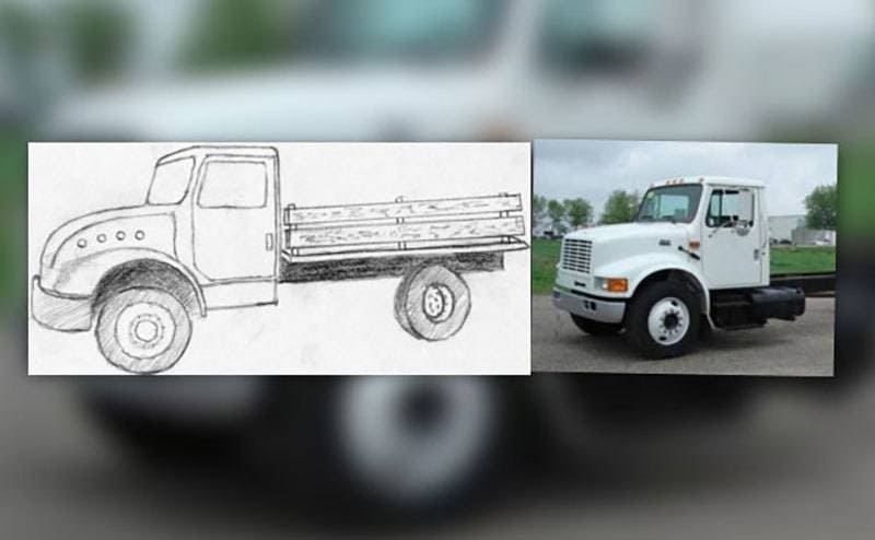 A police sketch of the truck.