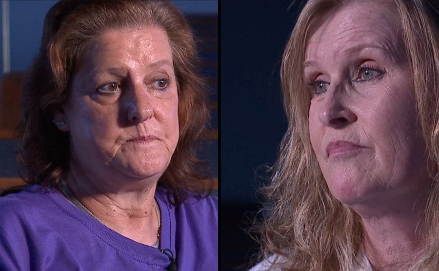 Carolyn during a televised interview / Linda during a televised interview.