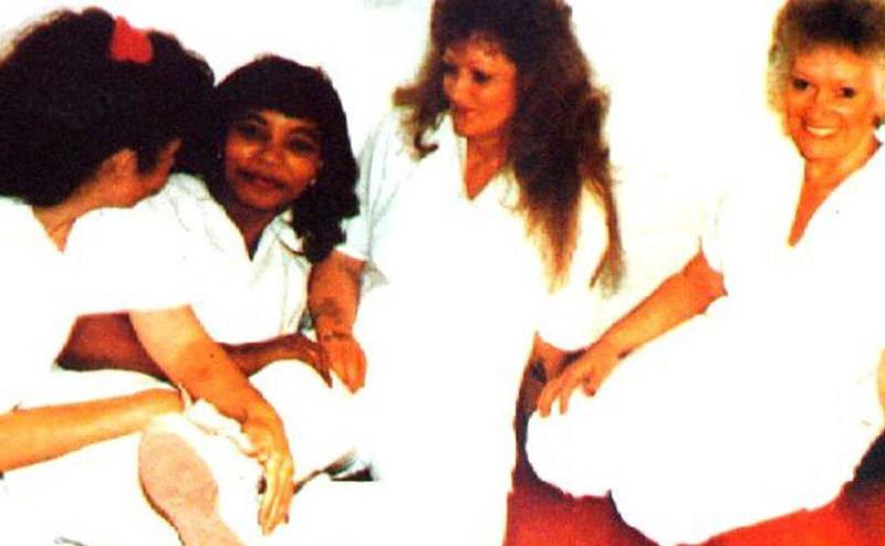 A picture of Betty with her friends.